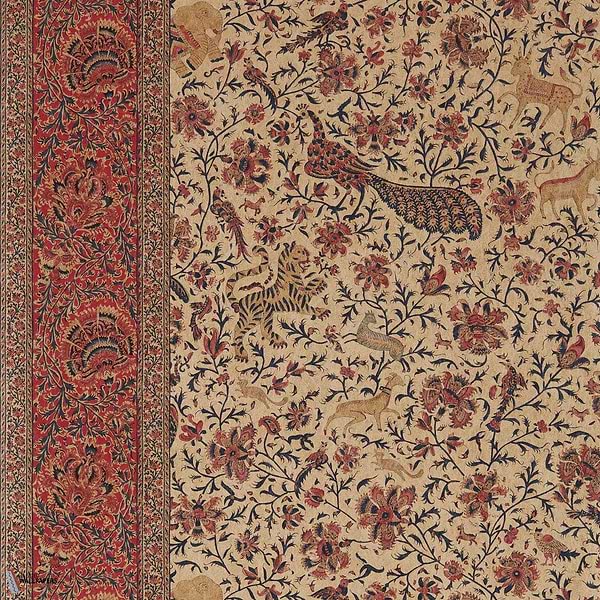 Mughal Menagerie behang-Zoffany-Indigo/madder-Paneel-Selected Wallpapers-Interiors