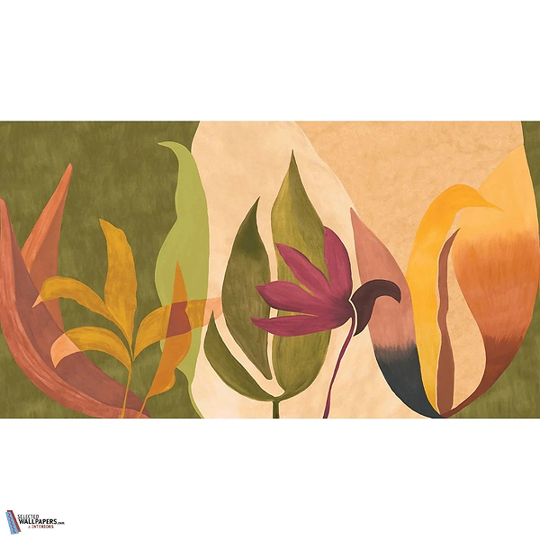 Nahua-Casamance-wallpaper-behang-Tapete-wallpaper-Kaki/Ocre-Set-Selected Wallpapers