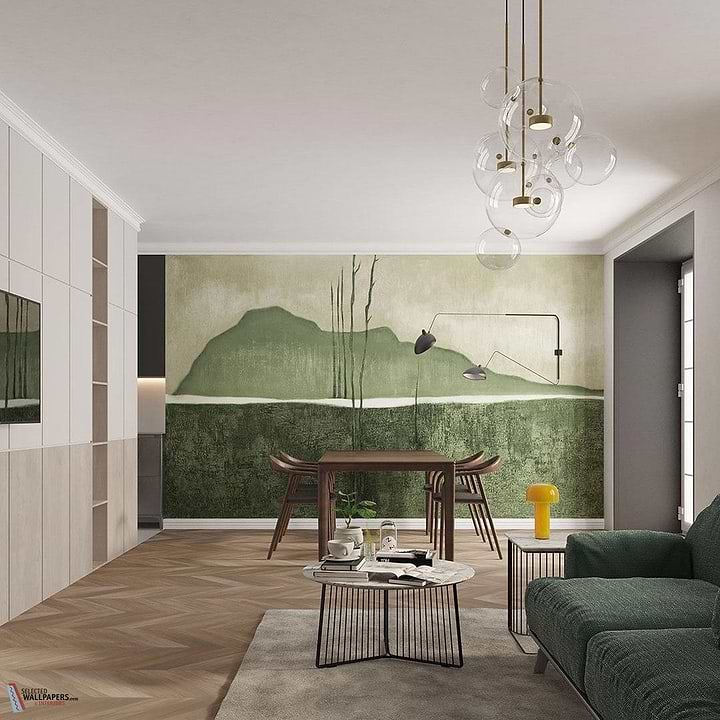 Namasté behang-Inkiostro Bianco-Selected Wallpapers-Interiors