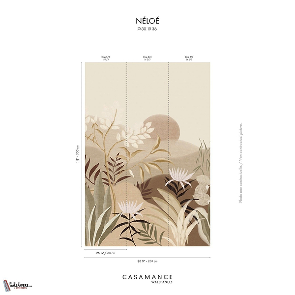 Neloe behang-Casamance-Selected Wallpapers-Interiors
