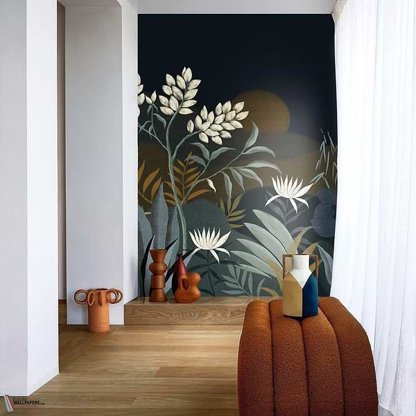 Neloe behang-Casamance-Selected Wallpapers-Interiors