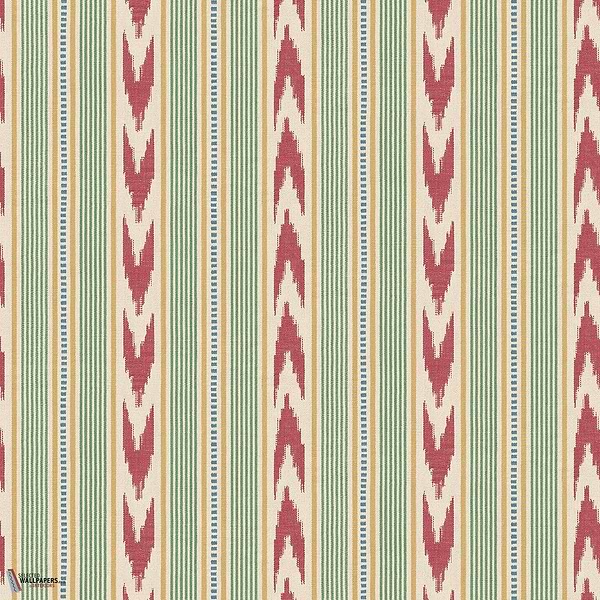 Newport Stripe behang-Mulberry-wallpaper-tapete-Red/Green-Rol-Selected-Wallpapers-Interiors