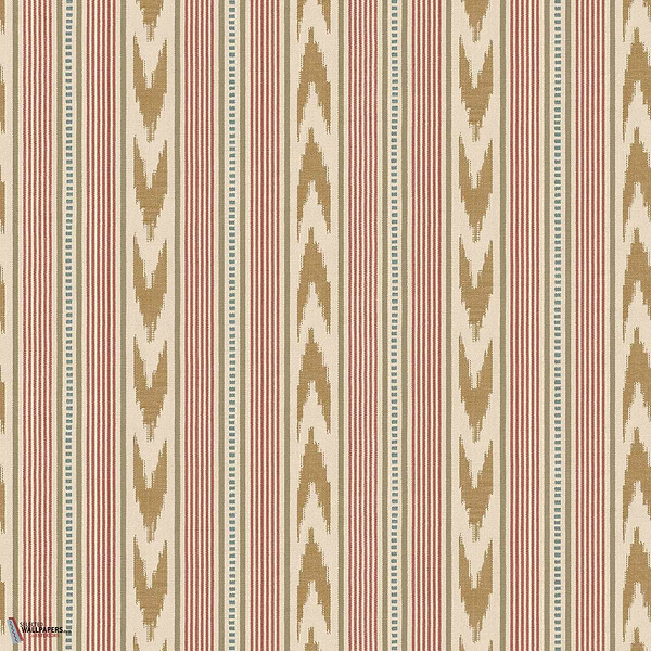Newport Stripe behang-Mulberry-wallpaper-tapete-Old Red/Sand-Rol-Selected-Wallpapers-Interiors