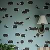 Nip & Lassie behang-Little Greene-Celestial blue-Rol-Selected Wallpapers-Interiors