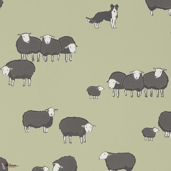 Nip & Lassie behang-Little Greene-Kitchen green-Rol-Selected Wallpapers-Interiors