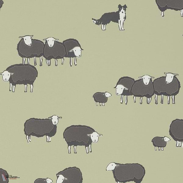 Nip & Lassie behang-Little Greene-Kitchen green-Rol-Selected Wallpapers-Interiors