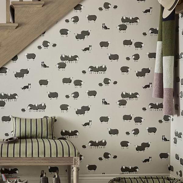 Nip & Lassie behang-Little Greene-Slaked lime - Dark-Rol-Selected Wallpapers-Interiors