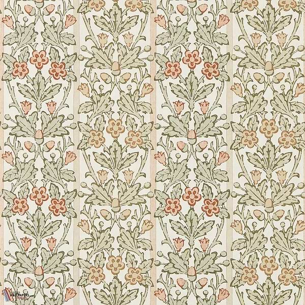 Oak & Blossom behang-Morris & Co-Chestnut/Primrose-Rol-Selected Wallpapers-Interiors