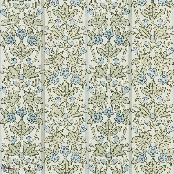 Oak & Blossom behang-Morris & Co-Thyme/Woad-Rol-Selected Wallpapers-Interiors