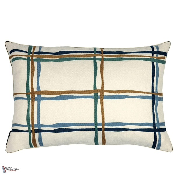 Oban kussen-Casamance-Bleu Ocre-40 x 60 cm-Selected Wallpapers-Interiors