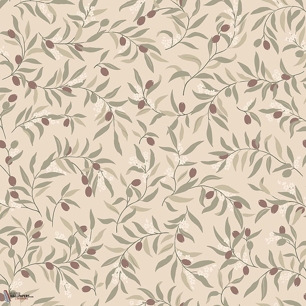 Olivia wallpaper-Sandberg-Burgundy-Roll-Selected Wallpapers-Interiors