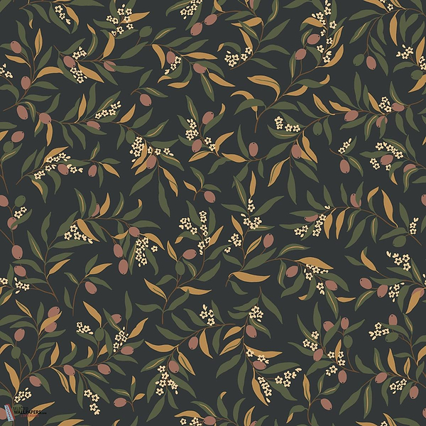 Olivia wallpaper-Sandberg-Charcoal-Roll-Selected Wallpapers-Interiors