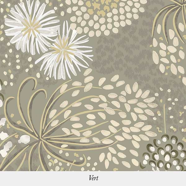 Ombelles-Isidore Leroy-wallpaper-behang-Tapete-wallpaper-Vert-Non Woven-Selected Wallpapers