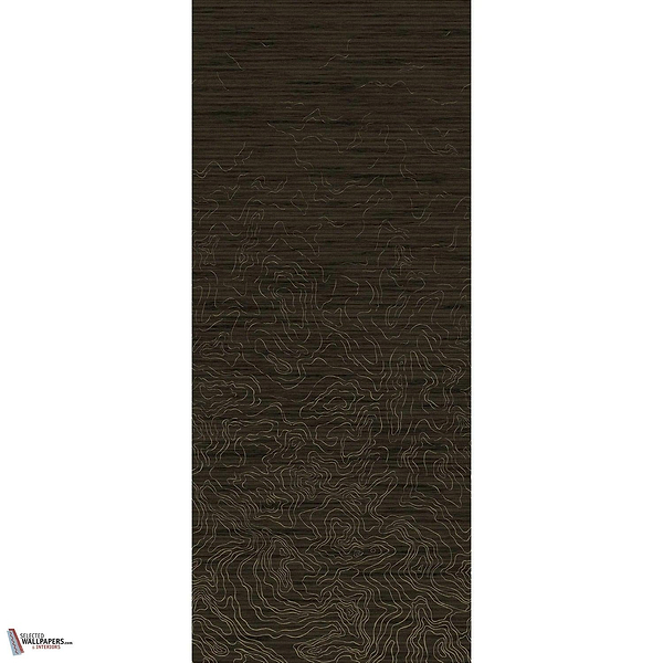 Ondes Précieuses behang-Casamance-Noir doré-Paneel-Selected Wallpapers-Interiors