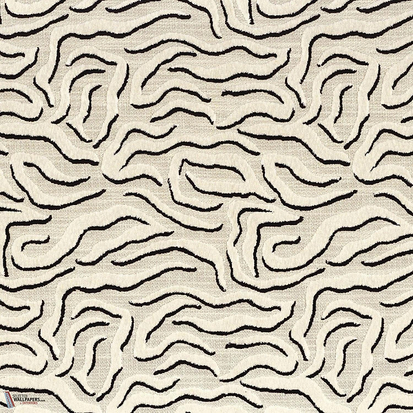 Ophea Velvet fabric-Camengo-Black & white-Meter (M1)-Selected Wallpapers-Interiors