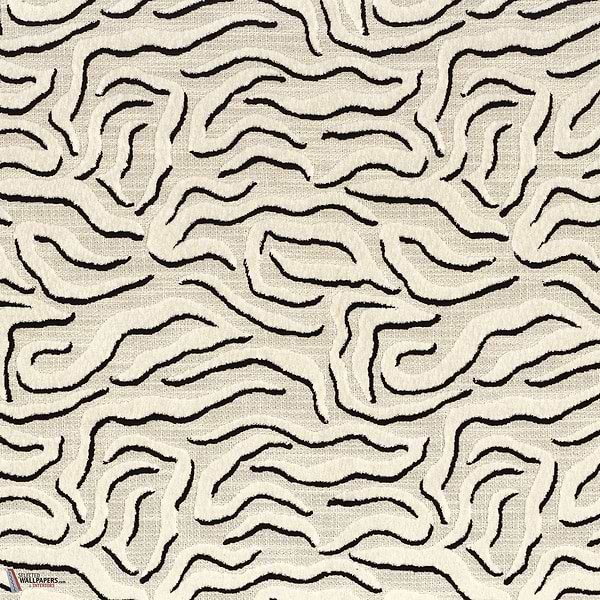 Ophea Velvet fabric-Camengo-Black & white-Meter (M1)-Selected Wallpapers-Interiors