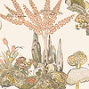 Orleans behang-Thibaut-Apricot and ginger-Rol-Selected Wallpapers-Interiors