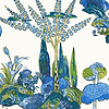 Orleans behang-Thibaut-Blue and green-Rol-Selected Wallpapers-Interiors