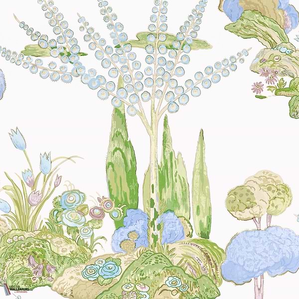 Orleans behang-Thibaut-Lavender-Rol-Selected Wallpapers-Interiors