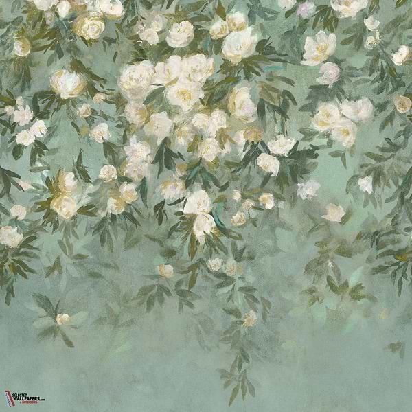 Ottavia Mural behang-Romo-wallpaper-tapete-Verdigris-Rol-Selected-Wallpapers-Interiors