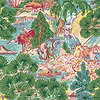 Pagoda Trees-Thibaut-Pink and Green-Rol-Selected-Wallpapers-Interiors