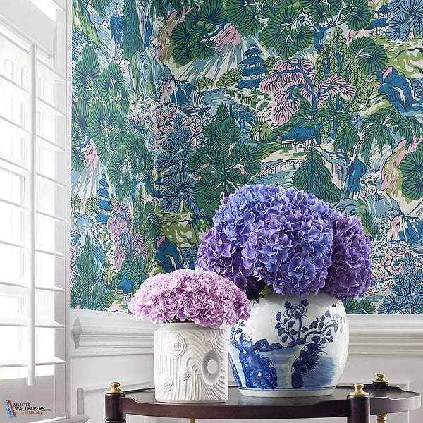 Pagoda Trees-Thibaut-Selected-Wallpapers-Interiors