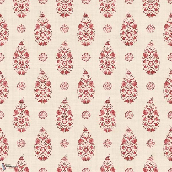 Paisley behang-Coordonne-Red-Non Woven-Rol-Selected Wallpapers-Interiors