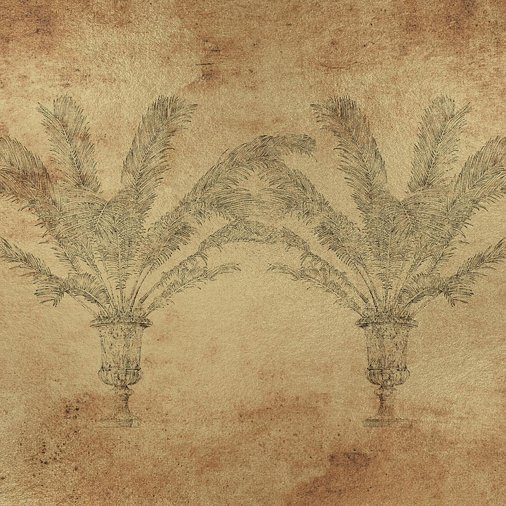 Palma behang-Coordonne-Gold-Metallics-M2-Selected Wallpapers-Interiors