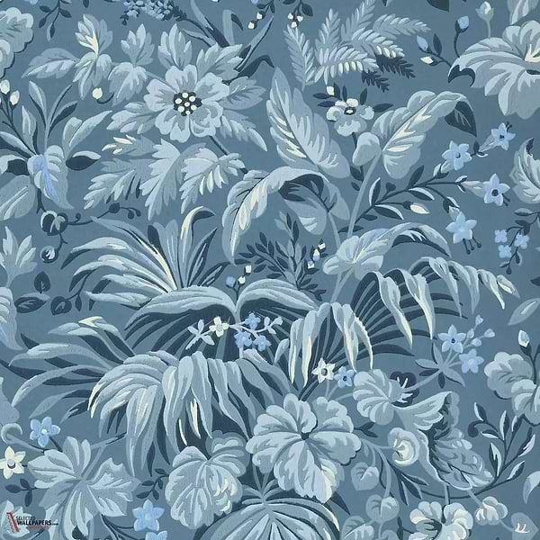 Palmette behang-1838 wallcoverings-Blue hue-Rol-Selected Wallpapers-Interiors