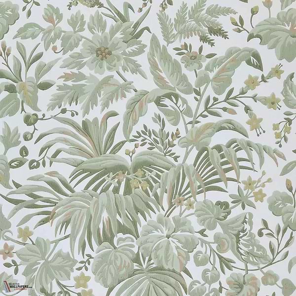 Palmette behang-1838 wallcoverings-Sage-Rol-Selected Wallpapers-Interiors