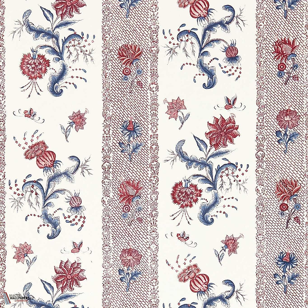 Papaver stripe behang-Zoffany-Indigo/madder-Rol-Selected Wallpapers-Interiors