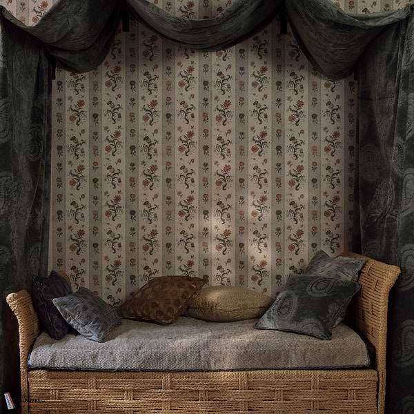 Papaver stripe behang-Zoffany-Selected Wallpapers-Interiors