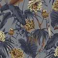 Paradisa behang-House of Hackney-wallpaper-tapete-Paloma Grey-200 cm-Selected-Wallpapers-Interiors