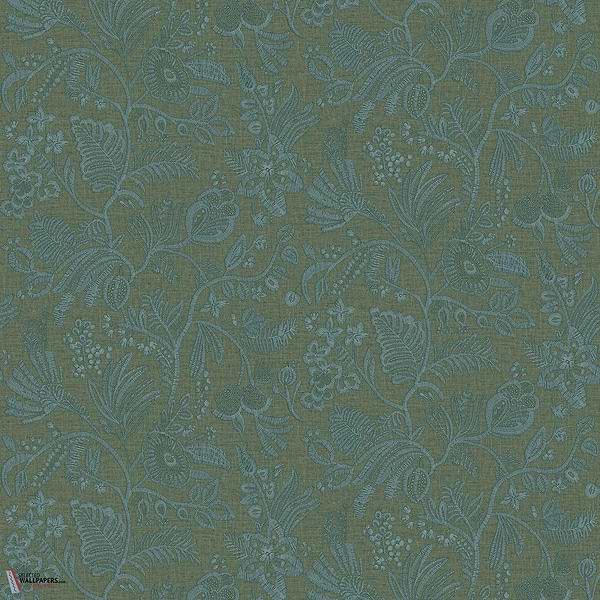 Pastel behang-Casamance-Emeraude-Rol-Selected Wallpapers-Interiors