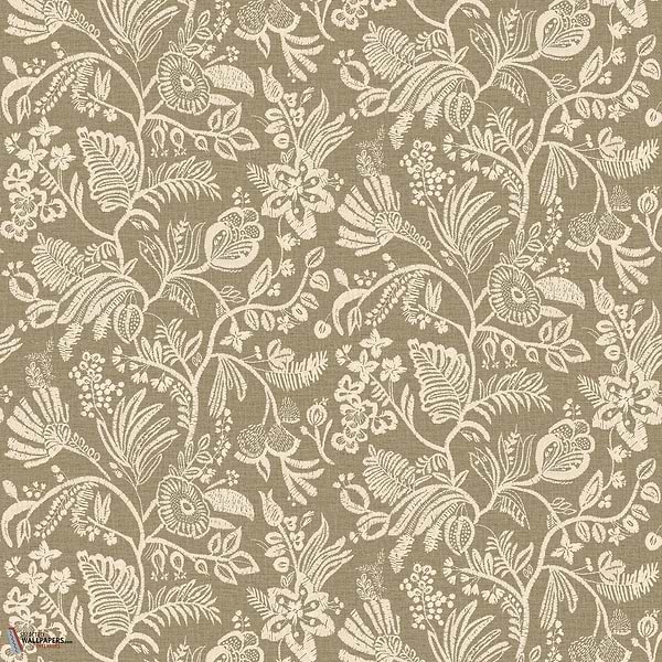 Pastel behang-Casamance-Kaki clair-Rol-Selected Wallpapers-Interiors