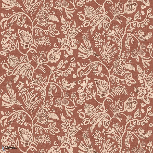 Pastel behang-Casamance-Terracotta-Rol-Selected Wallpapers-Interiors