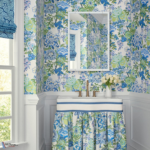 Peony Garden-Thibaut-Selected-Wallpapers-Interiors