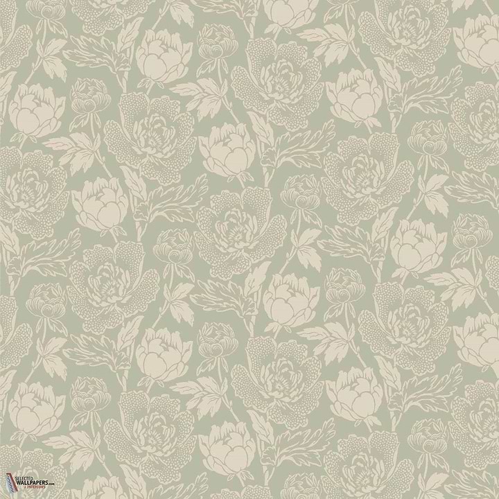 Peony-Behang-Tapete-Farrow & Ball-Vert de Terre-Rol-BP2313-Selected Wallpapers