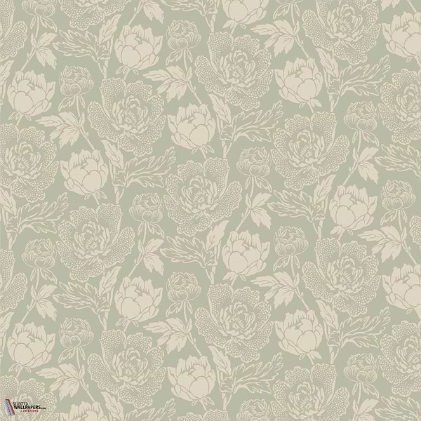 Peony-Behang-Tapete-Farrow & Ball-Vert de Terre-Rol-BP2313-Selected Wallpapers