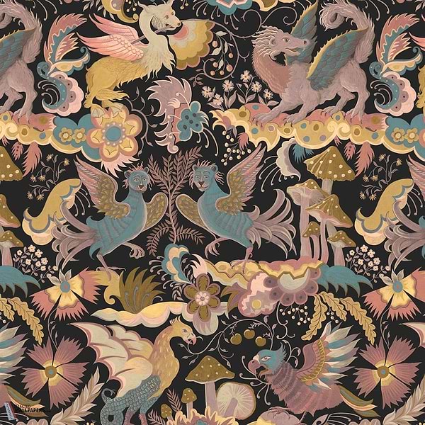 Phantasia behang-House of Hackney-wallpaper-tapete-Noir-200 cm-Selected-Wallpapers-Interiors