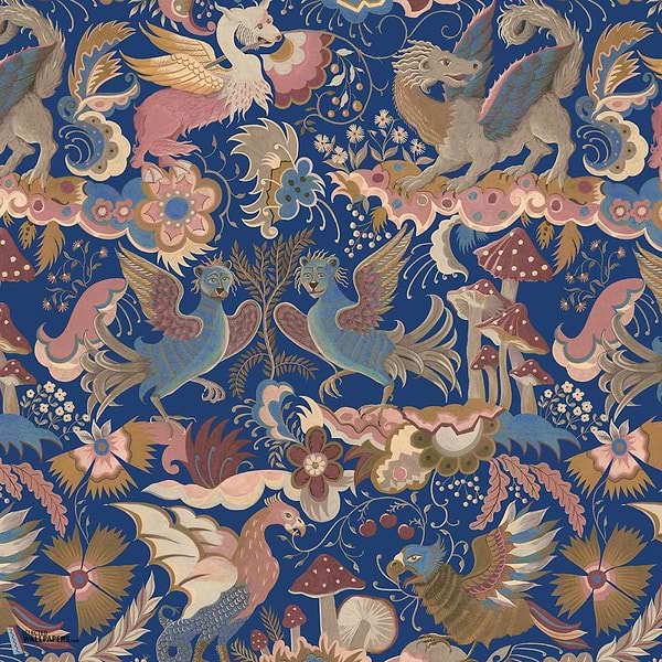 Phantasia behang-House of Hackney-wallpaper-tapete-Sapphire-200 cm-Selected-Wallpapers-Interiors