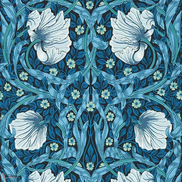 Pimpernel-wallpaper-Morris & Co-Midnight/Opal-Roll-Selected-Wallpapers-Interiors