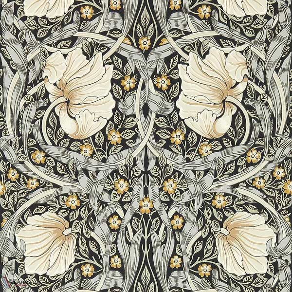 Pimpernel wallpaper-Wallpaper-Morris & Co-Ink/Sage-Roll-Selected Wallpapers & Interiors