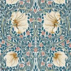 Pimpernel wallpaper-Wallpaper-Morris & Co-Woad/Coral-Roll-Selected Wallpapers & Interiors