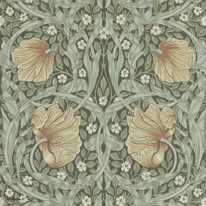 Pimpernel-behang-tapete-wallpaper-Morris & Co-Bayleaf/Manilla-Rol-Selected-Wallpapers-Interiors