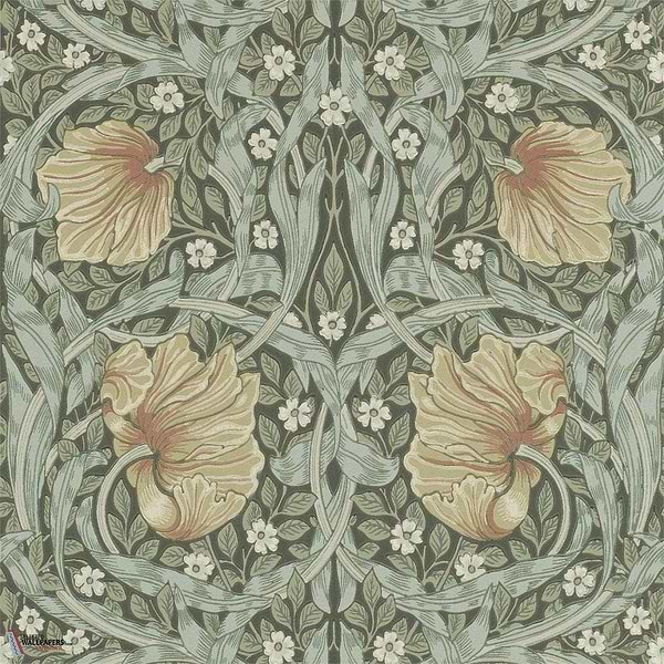 Pimpernel-wallpaper-Morris & Co-Bayleaf/Manilla-Roll-Selected-Wallpapers-Interiors