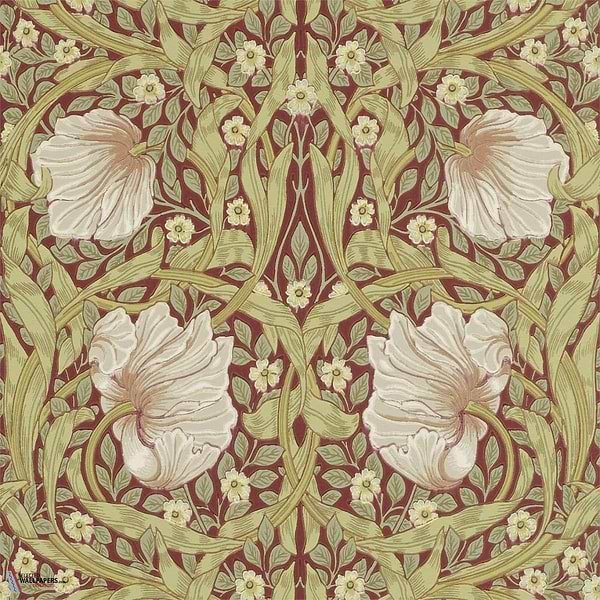 Pimpernel-wallpaper-Morris & Co-Brick/Olive-Roll-Selected-Wallpapers-Interiors