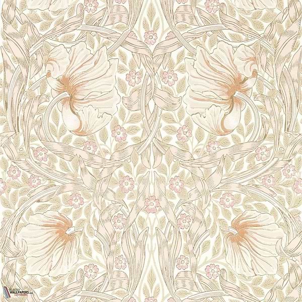 Pimpernel-wallpaper-Morris & Co-Cochineal Pink-Roll-Selected-Wallpapers-Interiors