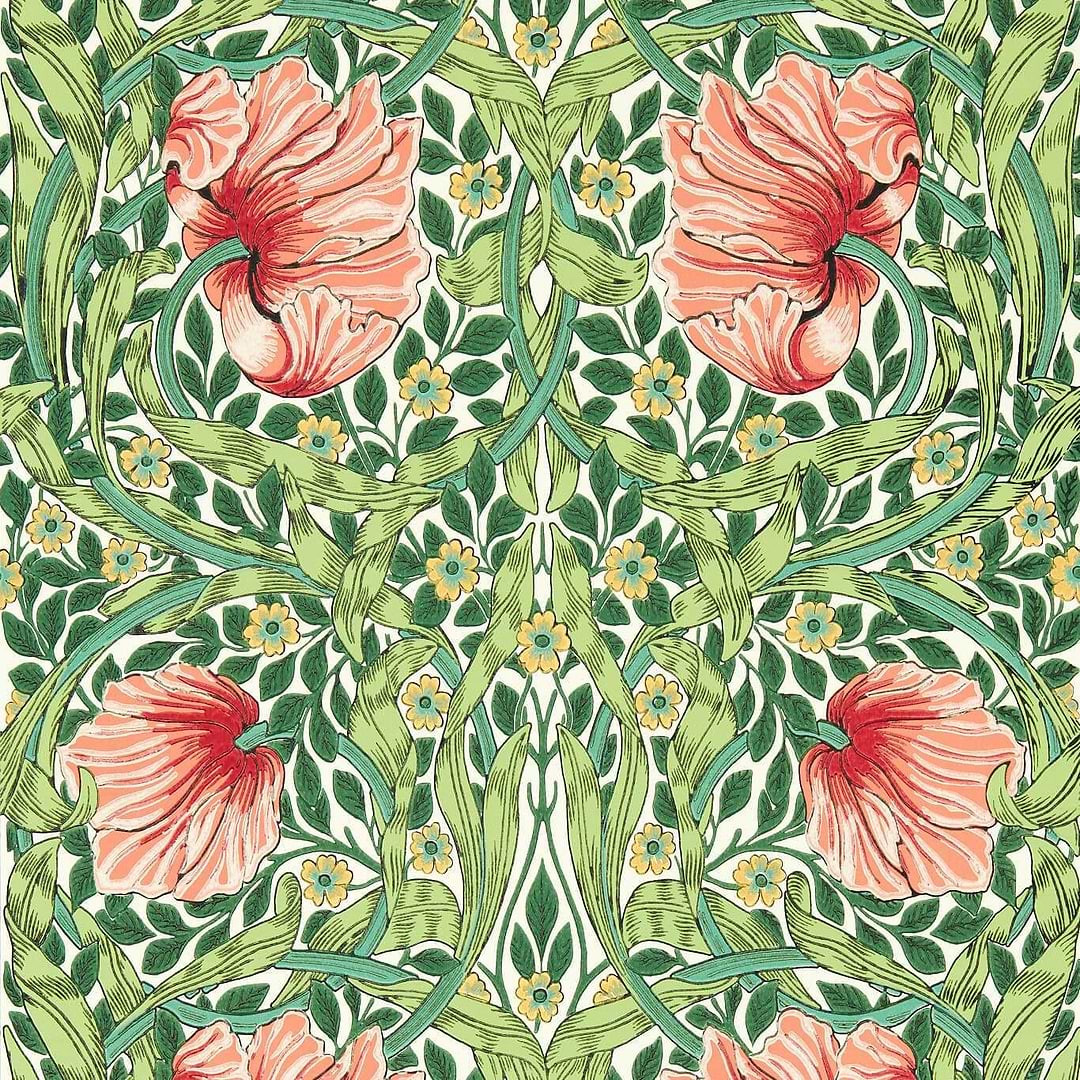 Pimpernel-behang-tapete-wallpaper-Morris & Co-Shamrock/Watermelon-Rol-Selected-Wallpapers-Interiors