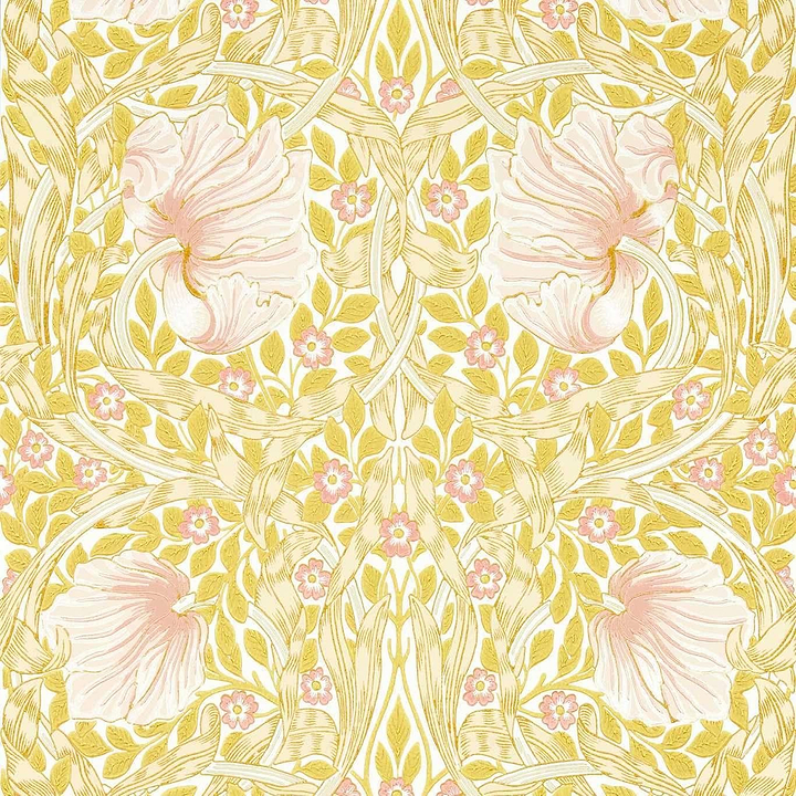 Pimpernel-behang-tapete-wallpaper-Morris & Co-Sunflower Pink-Rol-Selected-Wallpapers-Interiors